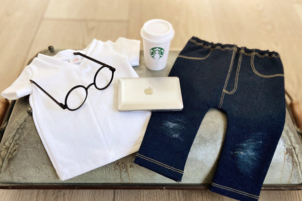 Newborn Laptop & Glasses Props