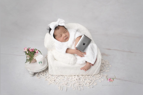 Newborn Laptop & Glasses Props