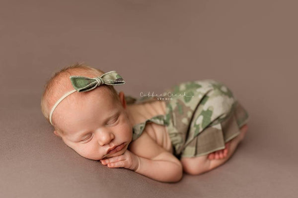 Lil’ Trooper ~ Army, Pants, hat, skirt and headband - No. 2 Willow Lane