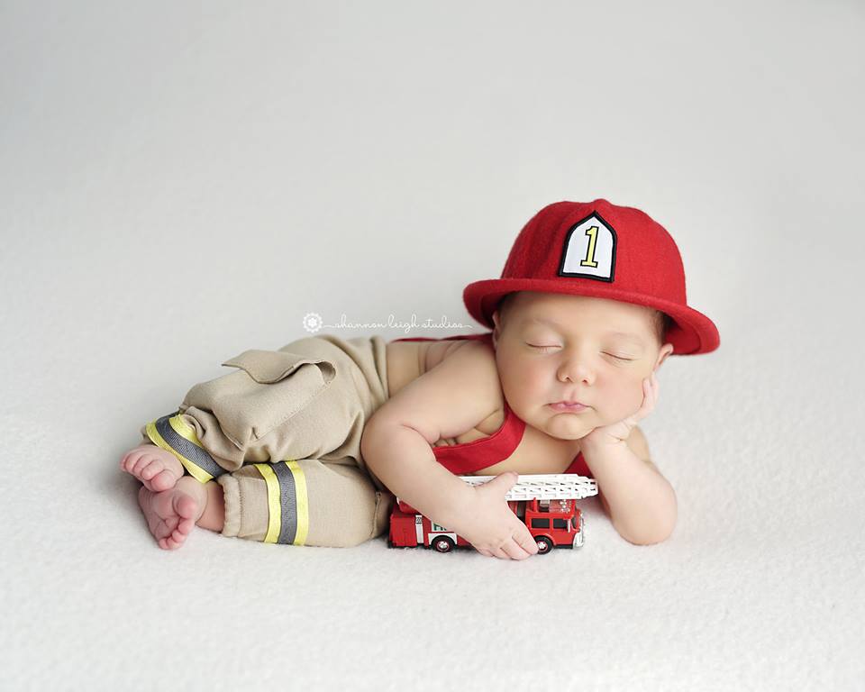 Lil' Firefighter {newborn or sitter},  - No. 2 Willow Lane